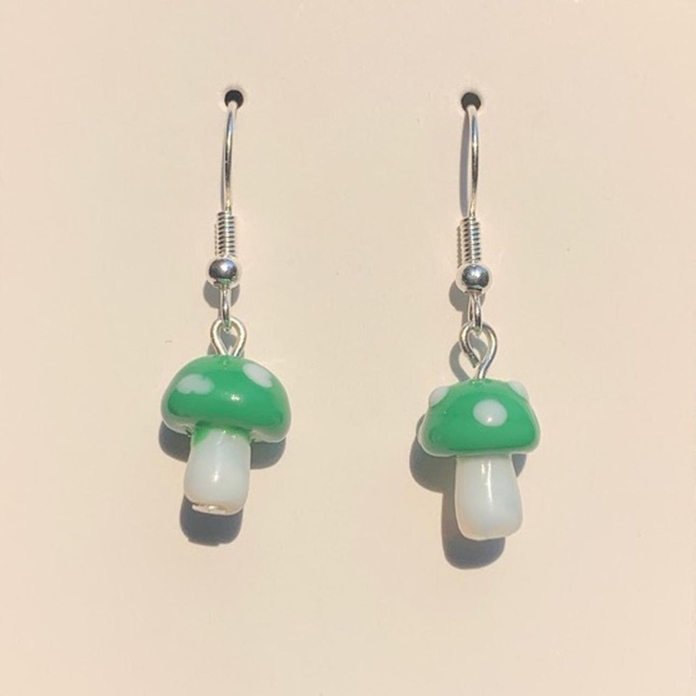 Handmade Mushroom Earrings
